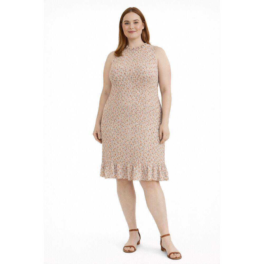 French Connection Womens Size 12 Sleeveless Textured Smocked Dress